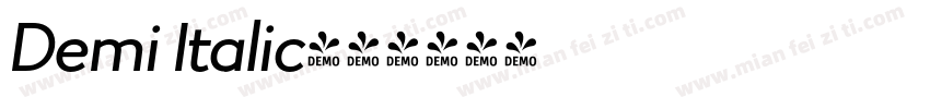 Demi Italic字体转换